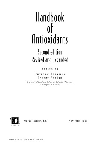 Handbook of Antioxidants