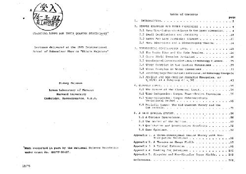 Classical lumps and their quantum descendants