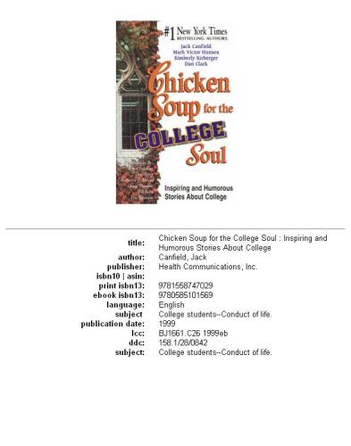 Chicken Soup for the College Soul: Inspiring and Humorous Stories for College Students