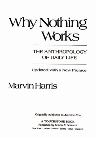 Why nothing works : the anthropology of daily life; updated with a new preface