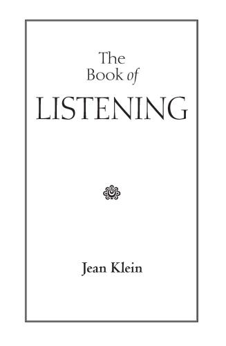 The book of listening