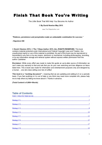 Finish that book youre writing