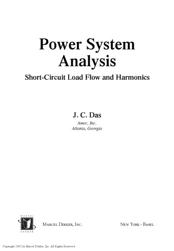 Power System Analysis: Short-Circuit Load Flow and Harmonics