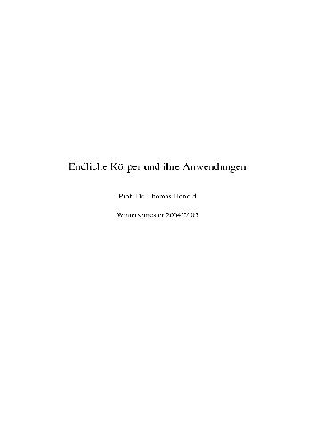 Endliche Koerper und Anwendungen 001