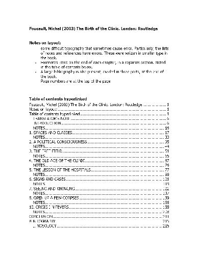 The Birth of the Clinic