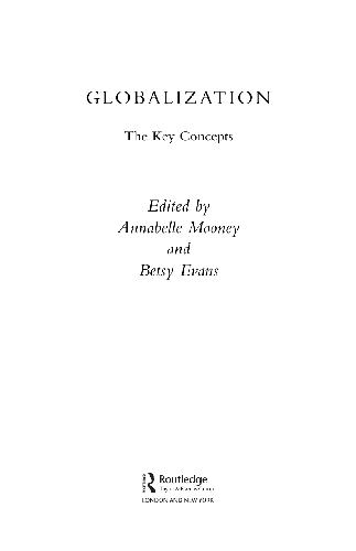 Globalisation: The Key Concepts