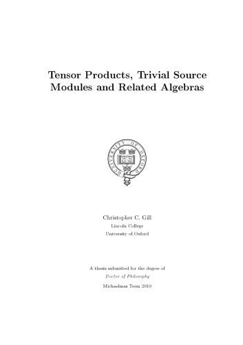 Tensor Products, Trivial Source Modules and Related Algebras [PhD thesis]