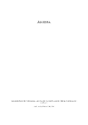 Algebra 005