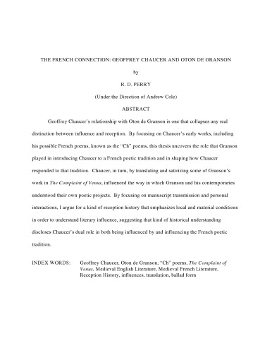 The French Connection: Geoffrey Chaucer and Oton de Granson