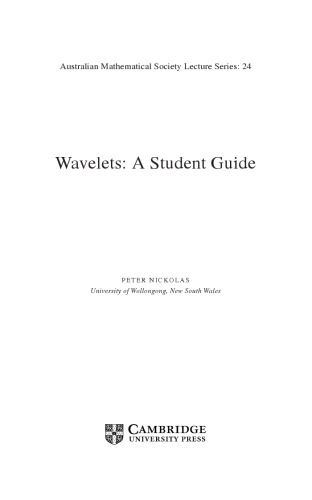 Wavelets. A Student Guide