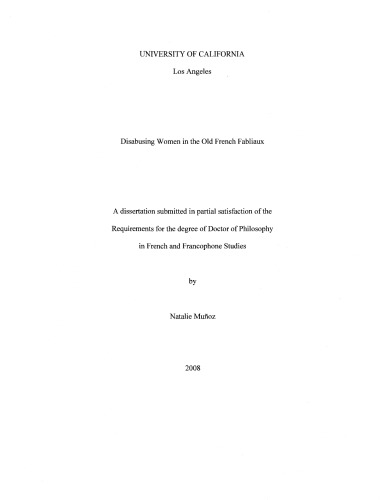 Disabusing Women in the Old French Fabliaux