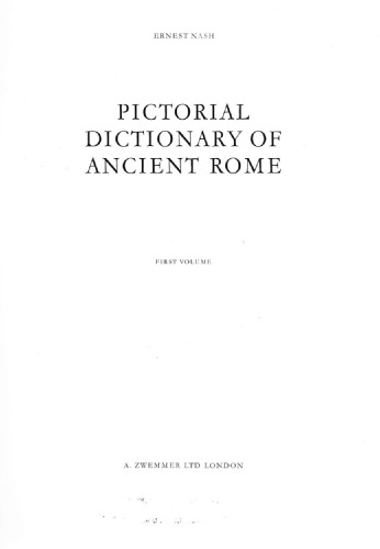 Pictorial Dictionary of Ancient Rome [Two Volume Set]
