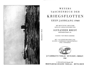 Weyers Taschenbuch der Kriegsflotten  XXXIV Jahrgang 1940