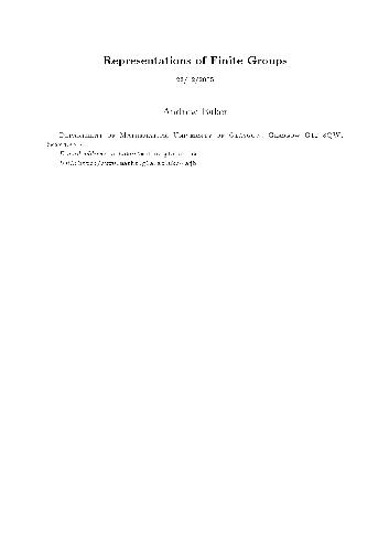 Representations of finite groups