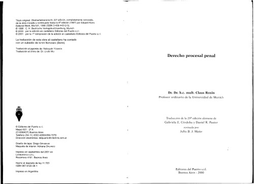 Derecho Procesal Penal