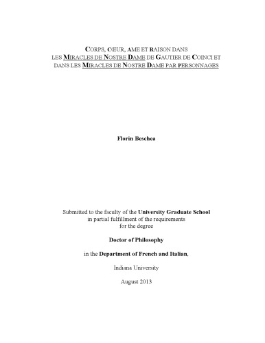 Corps, cœur, ame et raison dans les 