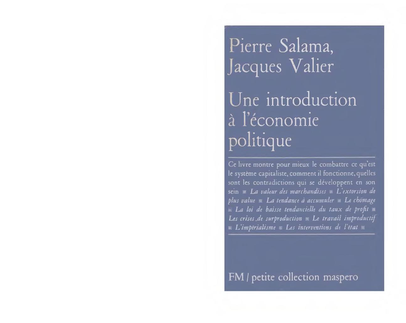 Une introduction à l’économie politique