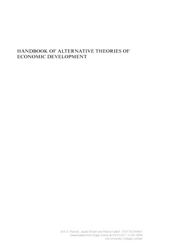 Handbook of Alternative Theories of Economic Development