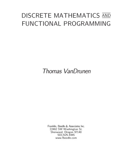 Discrete Mathematics and Functional Programming