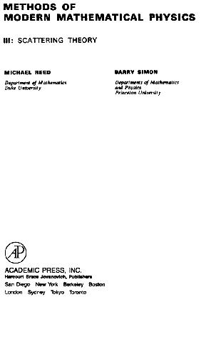 Methods of Modern Mathematical Physics, Scattering Th