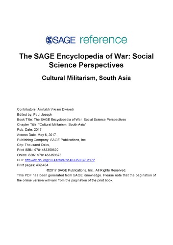 Cultural Militarism in South Asia