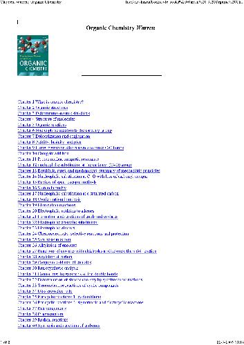 Organic Chemistry (Jonathan Clayden