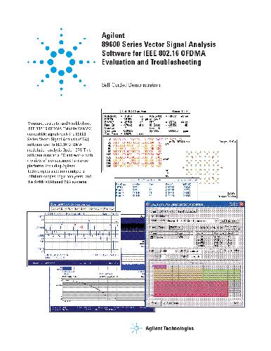 Agilent - 89600 Series VSA Software for IEEE 802.16 OFDMA Evaluation and Troubleshooting