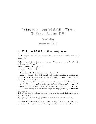 Applied Stability Theory 001