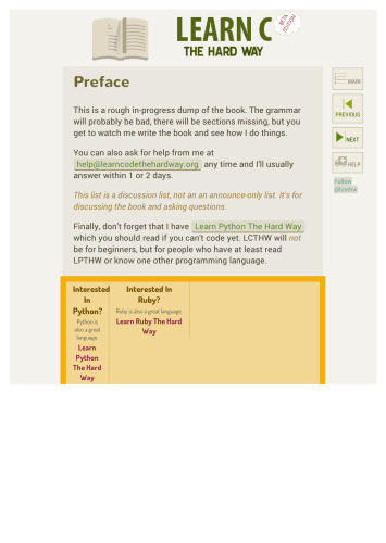 Learn C the Hard Way: Practical Exercises on the Computational Subjects You Keep Avoiding (Like C)