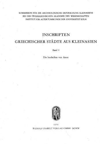 Die Inschriften von Assos