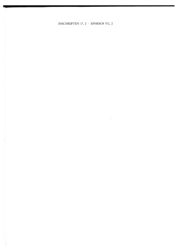 Die Inschriften von Ephesos, Teil 7.2: Nr. 3501-5115 (Repertorium)