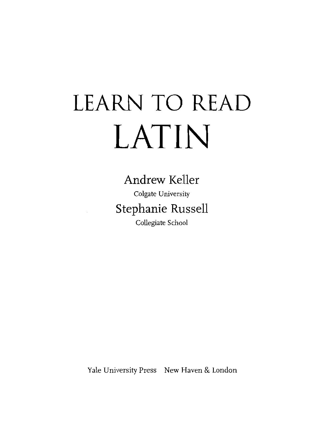 Learn to Read Latin Textbook