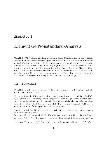 Nonstandard Analysis 001