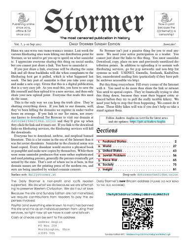 The Daily Stormer’s Weekly Sunday Release