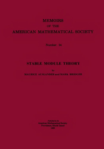 Stable Module Theory
