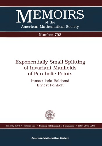 Exponentially small splitting of invariant manifolds of parabolic points