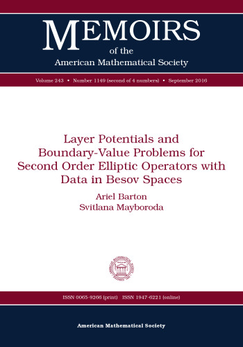 Layer Potentials and Boundary-Value Problems for Second Order Elliptic Operators With Data in Besov Spaces