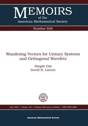 Wandering Vectors for Unitary Systems and Orthogonal Wavelets