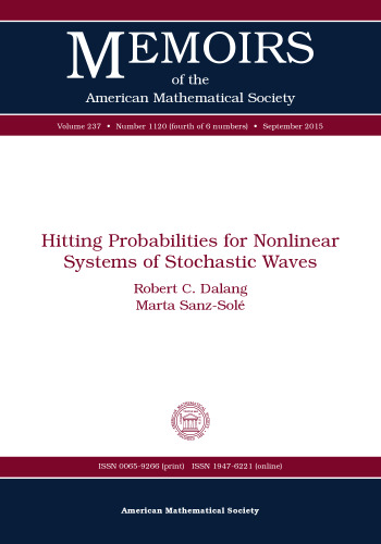 Hitting Probabilities for Nonlinear Systems of Stochastic Waves