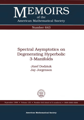 Spectral Asymptotics on Degenerating Hyperbolic 3-Manifolds
