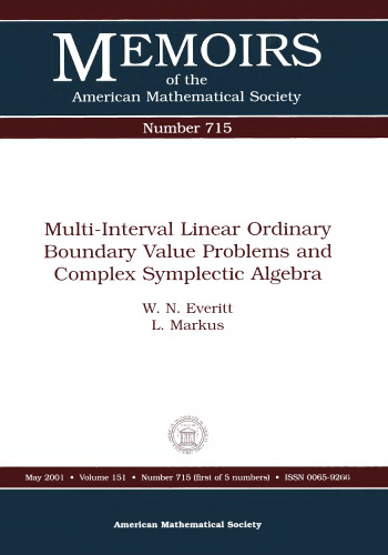 Multi-Interval Linear Ordinary Boundary Value Problems and Complex Symplectic Algebra