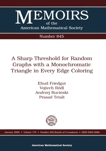 A Sharp Threshold for Random Graphs With a Monochromatic Triangle in Every Edge Coloring