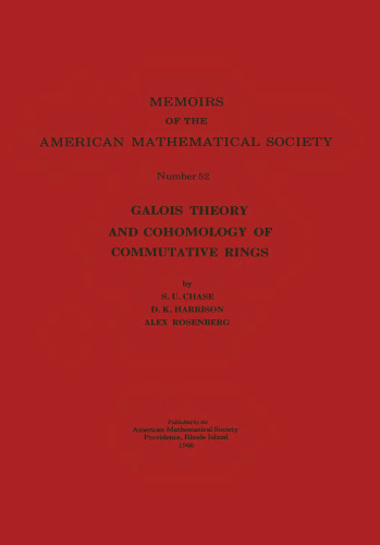 Galois Theory and Cohomology of Commutative Rings