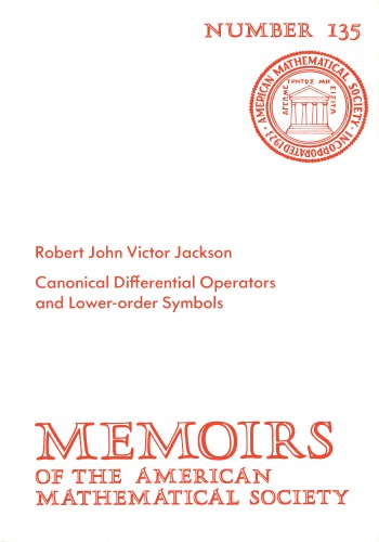 Canonical Differential Operators and Lower-order Symbols
