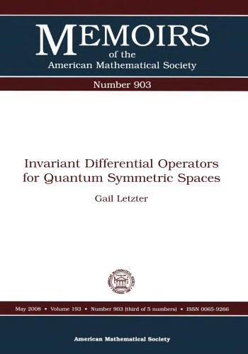 Invariant Differential Operators for Quantum Symmetric Spaces