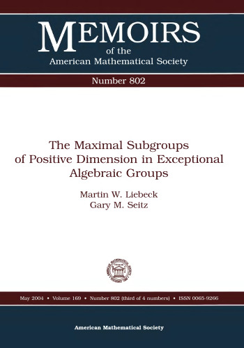 The Maximal Subgroups of Positive Dimension in Exceptional Algebraic Groups