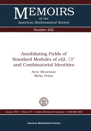 Annihilating Fields of Standard Modules of Sl(2, C)  and Combinatorial Identities