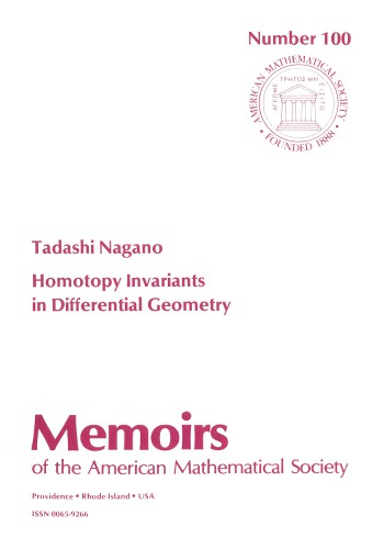 Homotopy Invariants in Differential Geometry