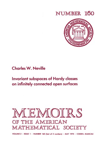 Invariant subspaces of Hardy classes on infinitely connected open surfaces