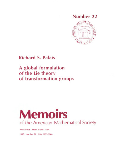 A Global Formulation of the Lie Theory of Transformation Groups